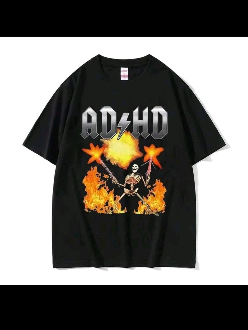 Black ADHD Graphic Short Sleeve Tee UNISEX